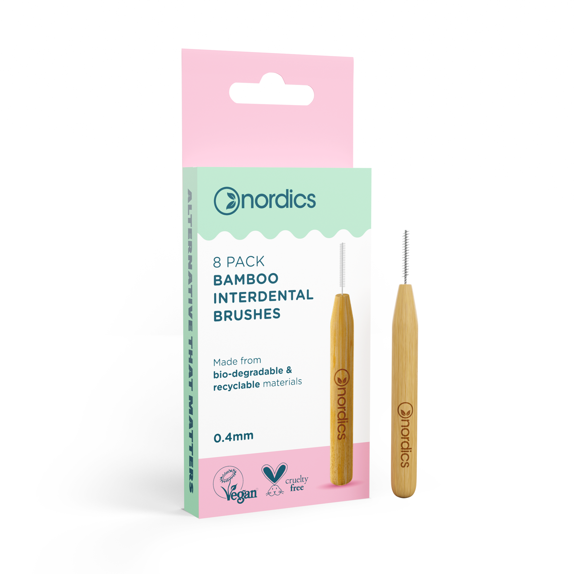 Щетка межзубная бамбуковая Nordics 0,40 мм (107247)