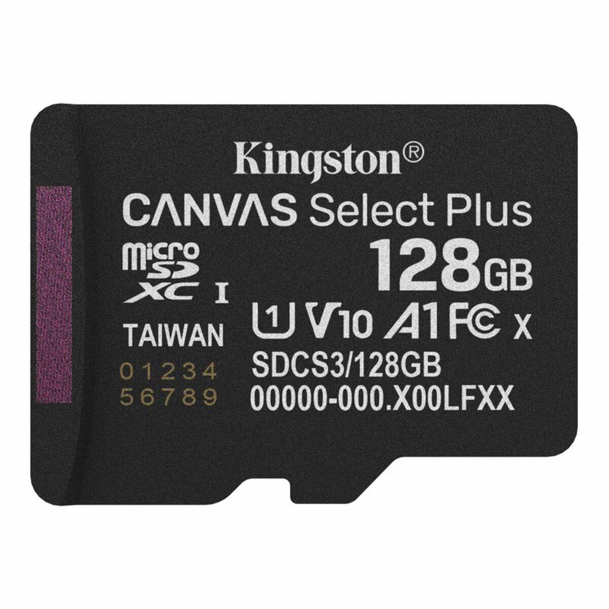 Карта пам'яті Kingston Canvas Select Plus Gen3 microSDXC UHS-1 class 10 A1 R-150MB/s 128Gb (SDCS3/128GBSP)