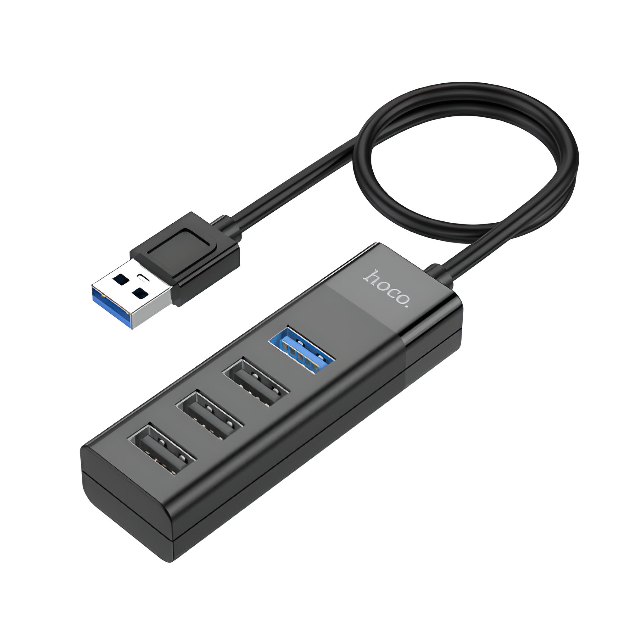 Адаптер HUB HOCO Type-C HB25 USB3,0+3 USB2,0 30 г Black