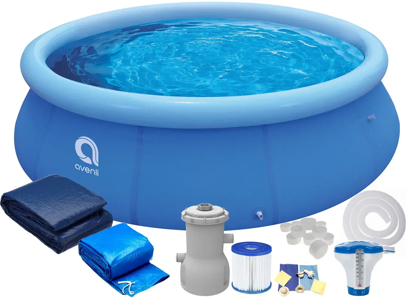 Бассейн надувной Avenli 305х76 см 14в1 Синий (31763989)