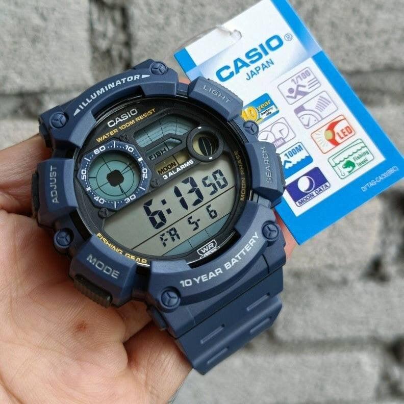Наручний годинник чоловічий Casio WS-1500H-2A можна плавати d 51 мм (2525638752) - фото 4