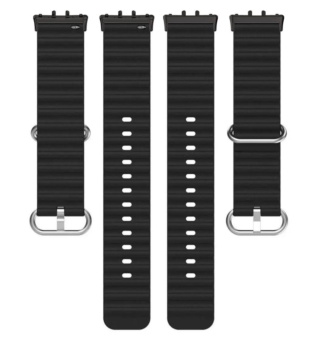 Ремешок силиконовый Primo Ocean для смарт-часов Samsung Galaxy Fit 3 SM-R390 Black (2662729400) - фото 4 Ремешок силиконовый Primo Ocean для смарт-часов Samsung Galaxy Fit 3 SM-R390 Black (2662729400) - фото 4