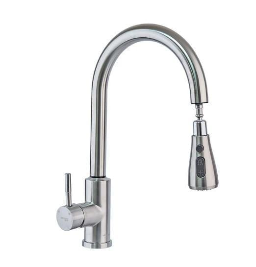 Смеситель для кухни MIXXUS LUX-014 Sensor с выдвижной лейкой (MI6230)