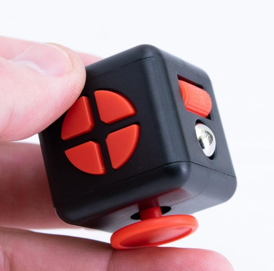 Игрушка-антистресс Fidget Cube с кнопками попит Черный с оранжевым (86914719) - фото 2