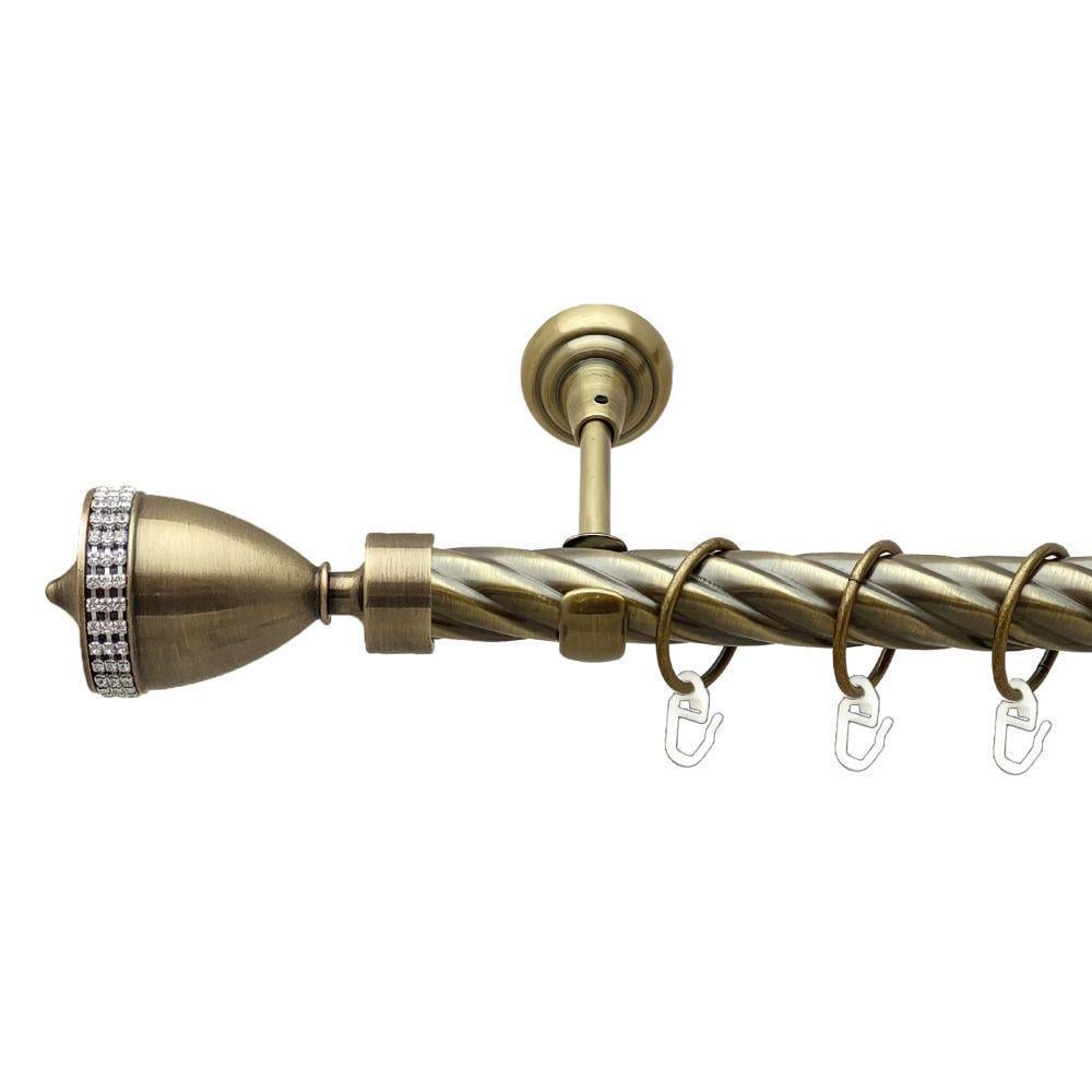 Карниз металлический Orvit Этерния антик крученый однорядный 25 мм 200 см (000-7973)