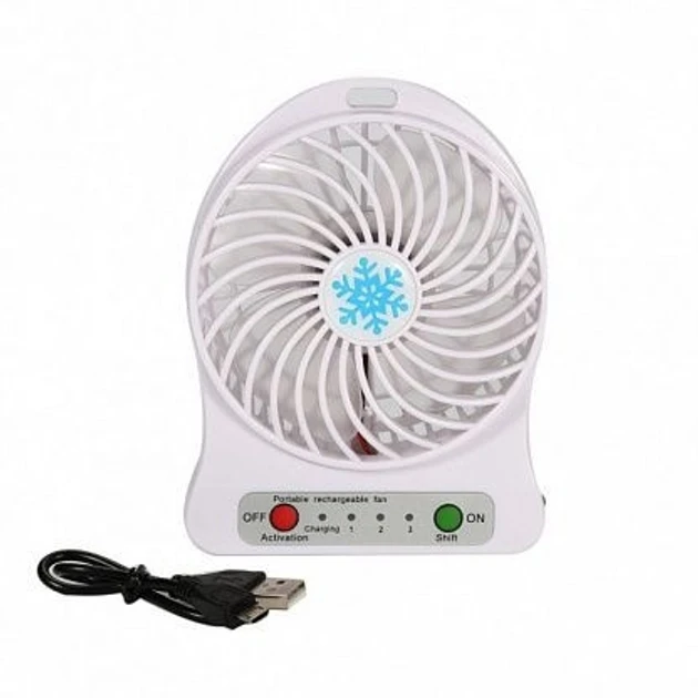 Вентилятор настільний Mini Fan XSFS-01 з акумулятором 18650 Білий (4376) - фото 8 Вентилятор настільний Mini Fan XSFS-01 з акумулятором 18650 Білий (4376) - фото 8