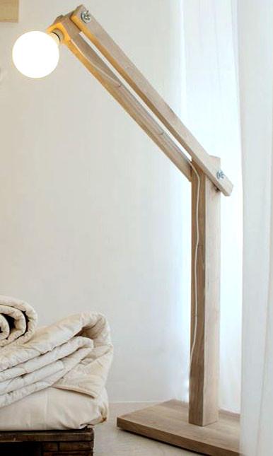 Светильник напольный из дерева Бринкли Бланже (НПС-003901)