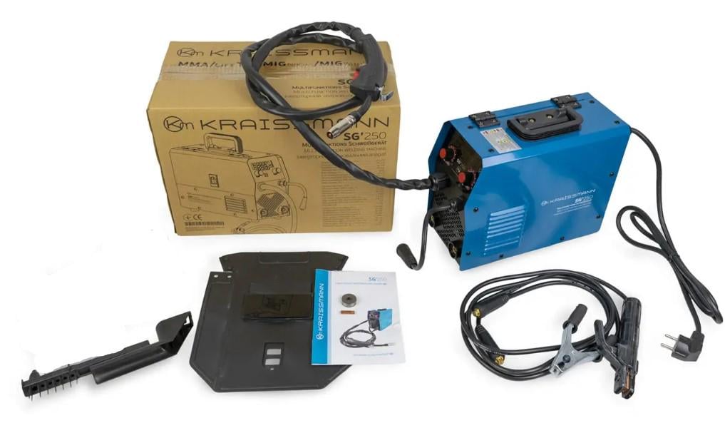 Полуавтомат сварочный инверторный KRAISSMANN SG'250 MIG/MMA/TIG (29079935)