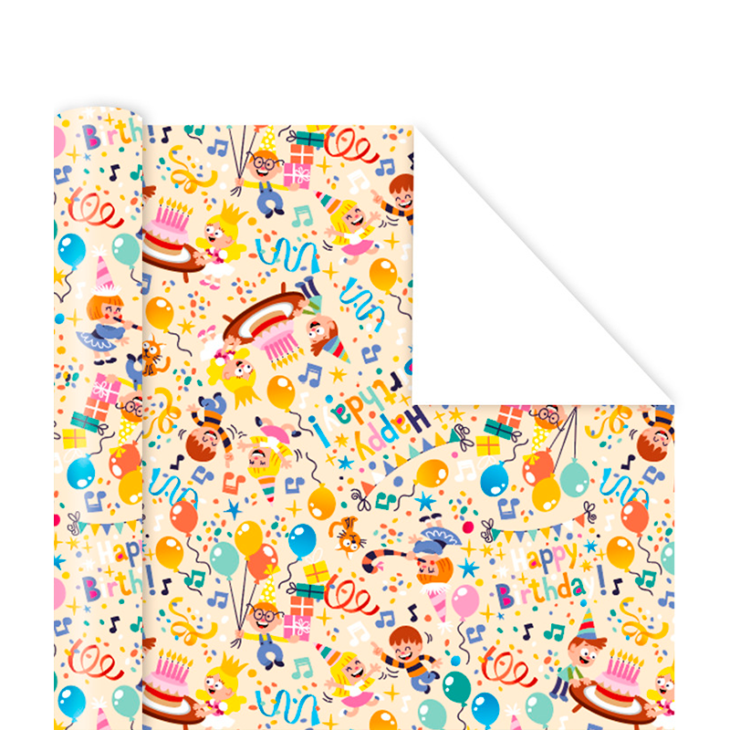 Бумага упаковочная Lesko PPW PAPER SKU3 Happy Birthday