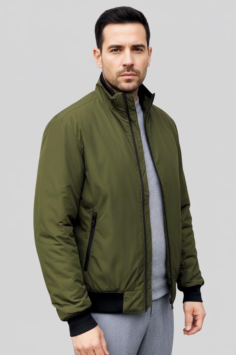 Куртка-бомбер мужская р. 46 Оливковый (SB-23238-olive)
