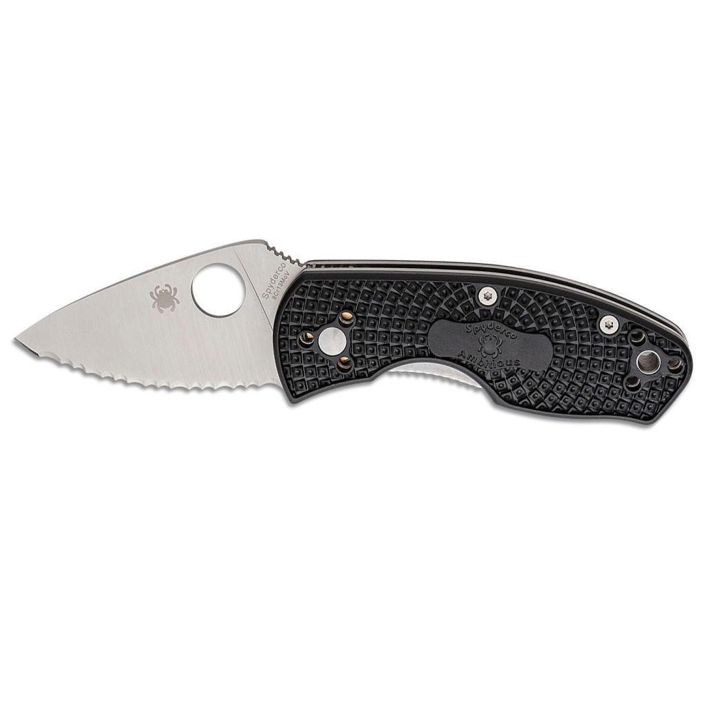 Ніж складаний мисливський Spyderco Ambitious Serrated Black (m410928) Ніж складаний мисливський Spyderco Ambitious Serrated Black (m410928)