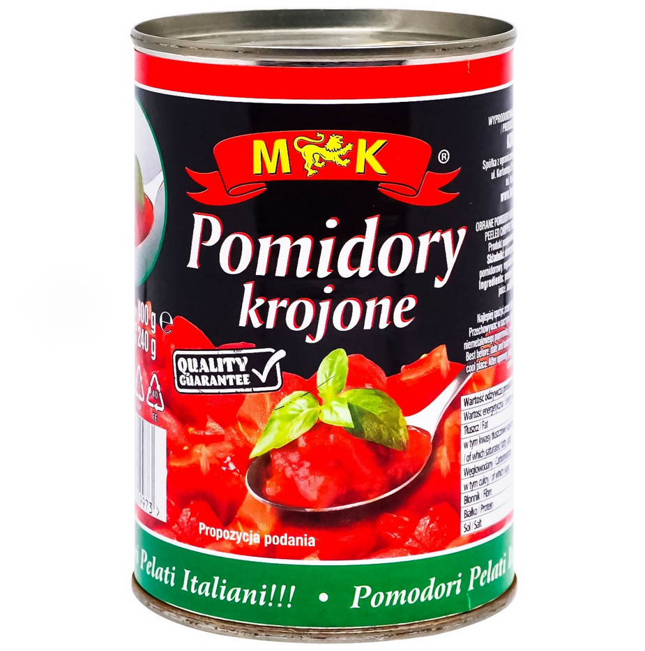 Помідори різані M&K pomidory krojone у власному соку 400 г (18759221)