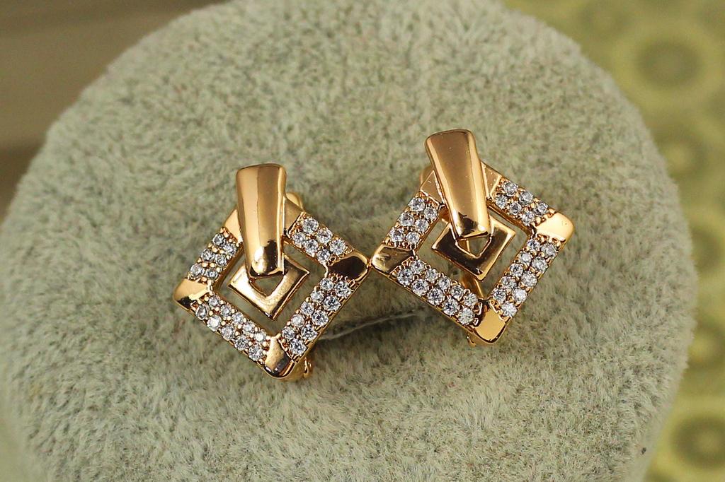 Серьги Xuping Jewelry Бавария 1,7 см Золотистый (27486976)