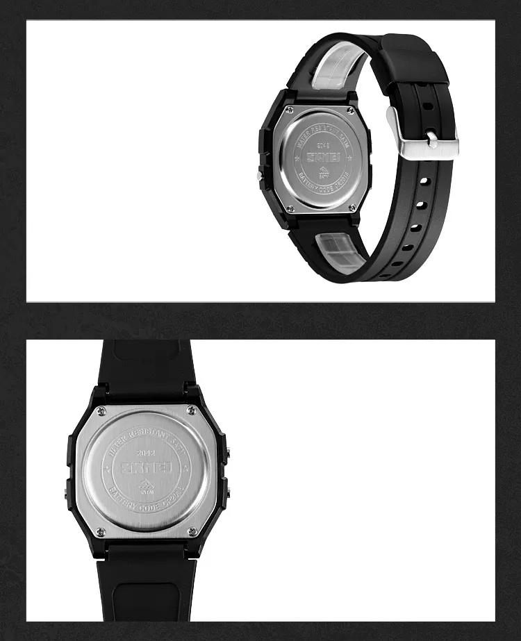 Годинник наручний Skmei 2042 Black/White (18478) - фото 4 Годинник наручний Skmei 2042 Black/White (18478) - фото 4