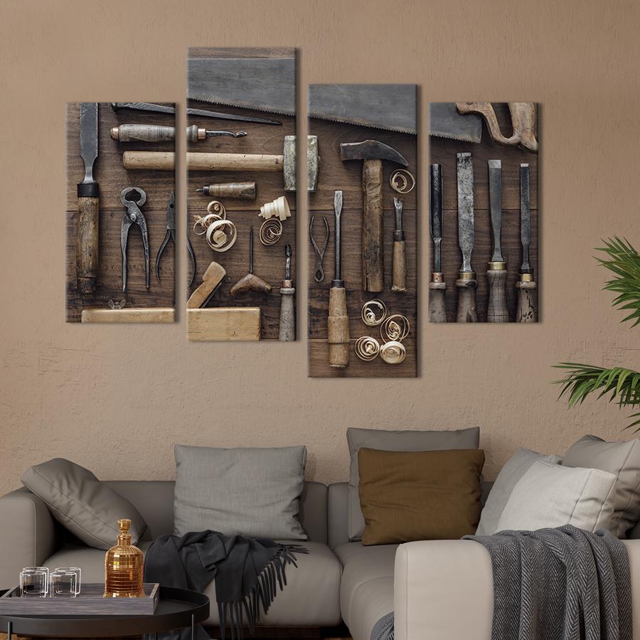 Картина модульная из 4 частей Натюрморт из мастерской XL 149x106 см (519-42)