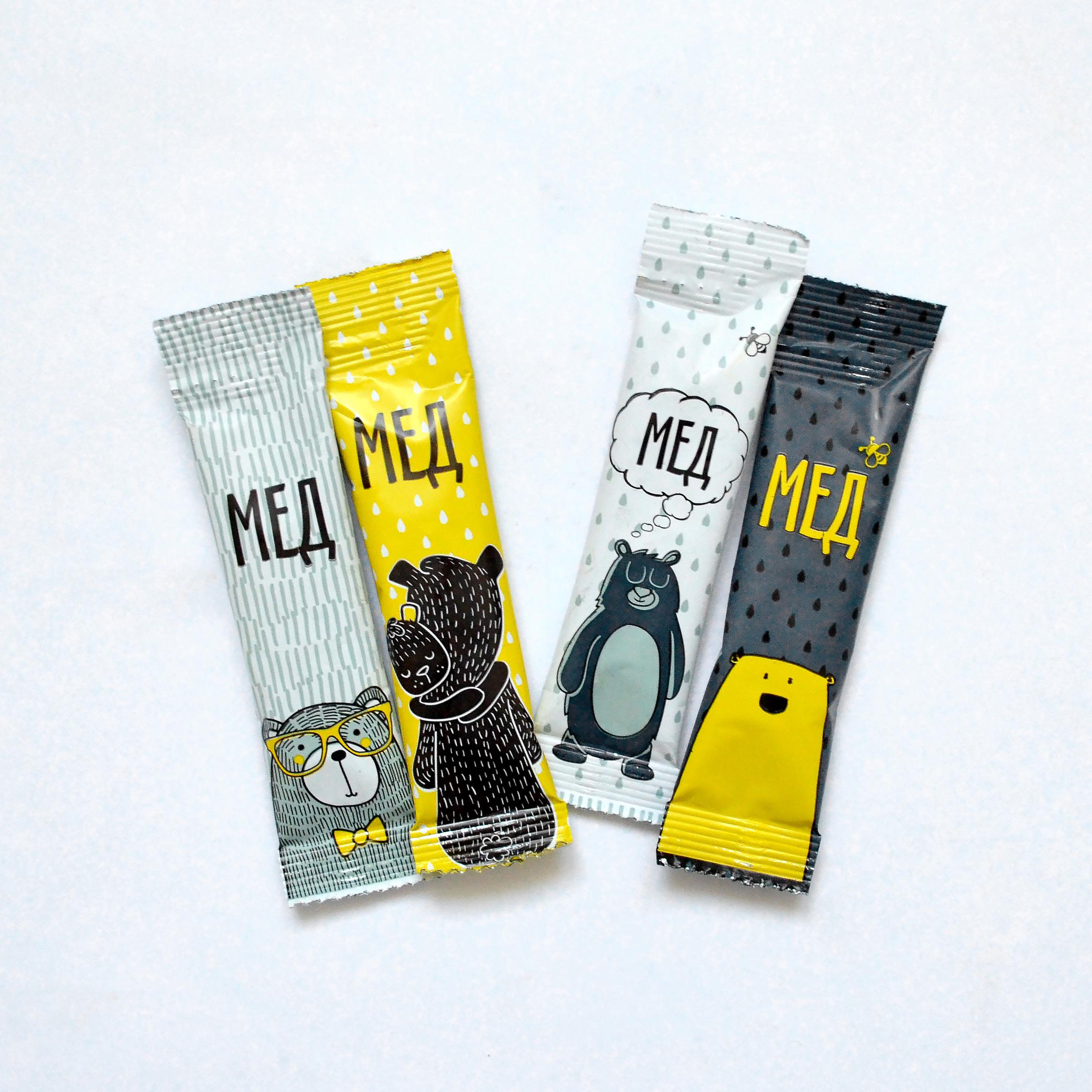 Мед натуральний фасований в стіках 15 г 30 шт. 0,45 кг