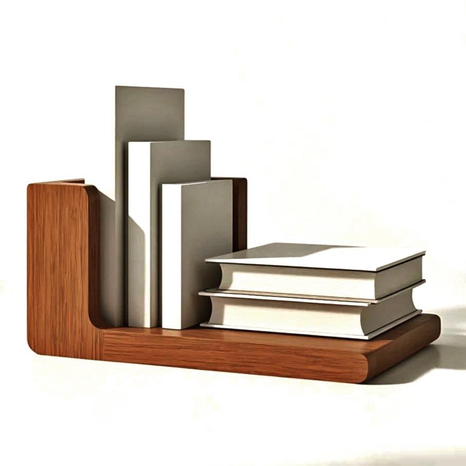 Полка книжная настольная из дерева Лопаран Охра (КПА-008604)