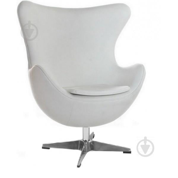 Крісло дизайнерське SDM Егг (Egg) з похилою спинкою Білий (hub_HvMK39065)