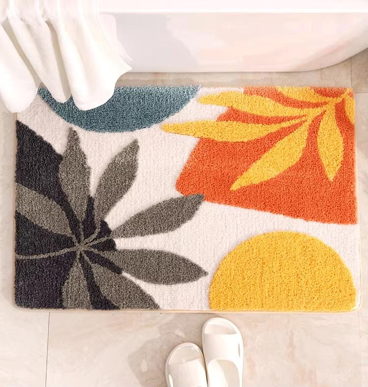 Коврик для ванной комнаты микрофибра атиковзный 50х80 см Цветочный принт (2590505527) - фото 8 Коврик для ванной комнаты микрофибра атиковзный 50х80 см Цветочный принт (2590505527) - фото 8