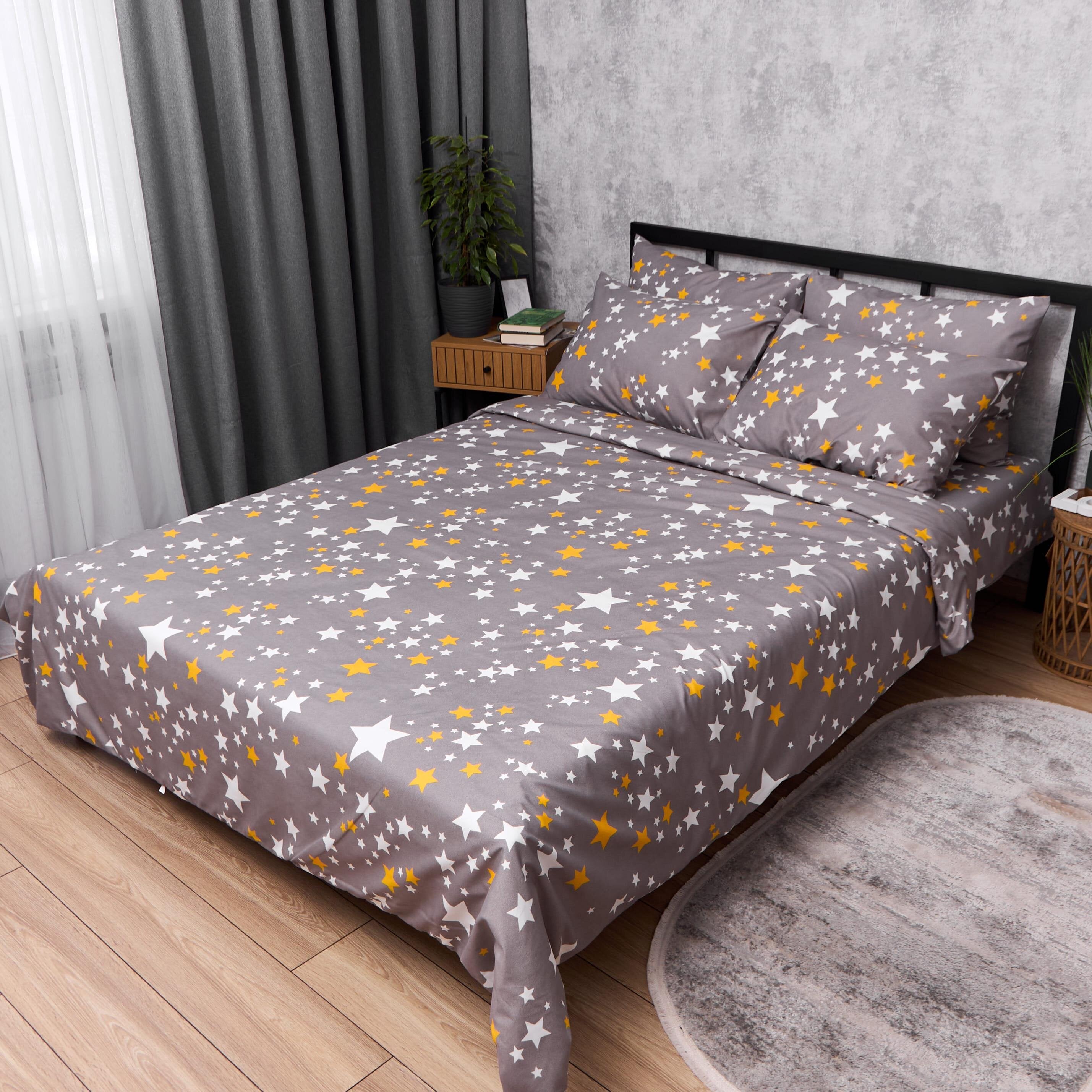 Комплект постельного белья Moon&Star Полисатин Premium Starlight Dream двуспальный 175х210 см наволочки 2 шт. (MS-820016562)