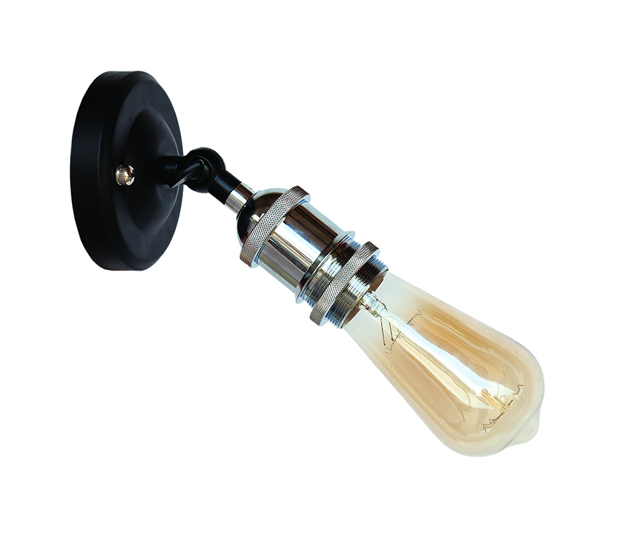 Бра Levistella Lofty короткое с патроном AMP12 Черный/Хром (1963530172)