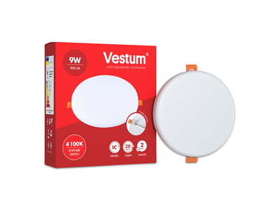 Светильник врезной светодиодный Vestum без рамки круглый 9W 4100K (1-VS-5504) Светильник врезной светодиодный Vestum без рамки круглый 9W 4100K (1-VS-5504)