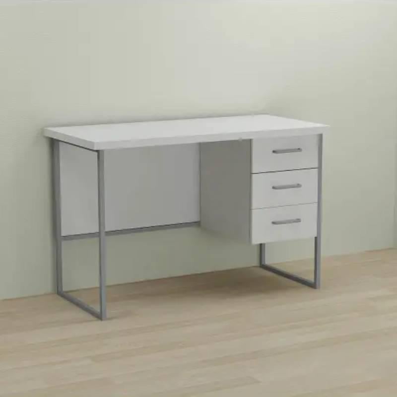 Стол компьютерный Ferrum-decor Гарри ДСП 32 мм 75x140x70 см Серый/Белый (FRD-101486)