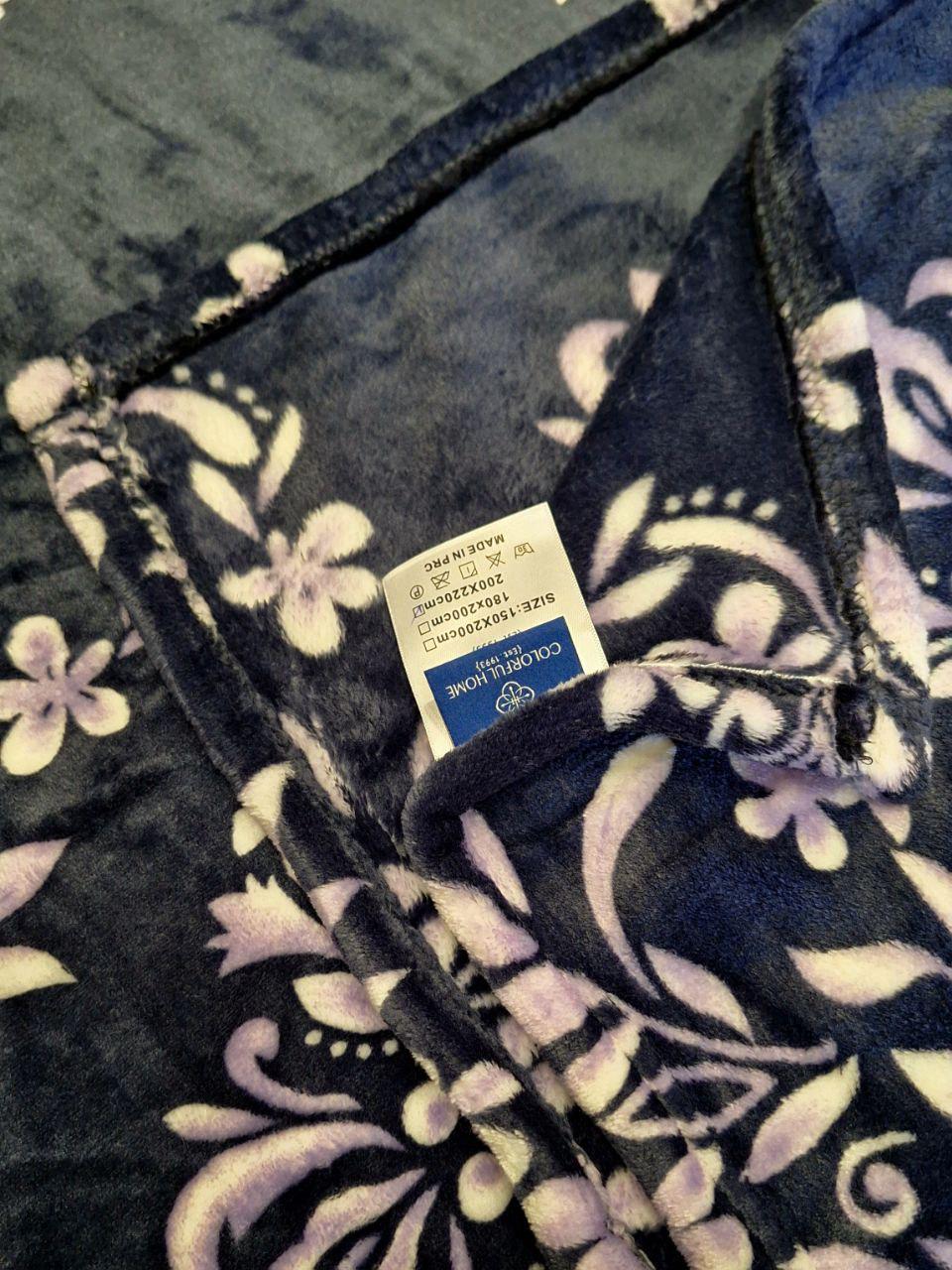 Плед-покрывало флисовый Colorful Home Цветочный вензель 200х220 см (944) - фото 4