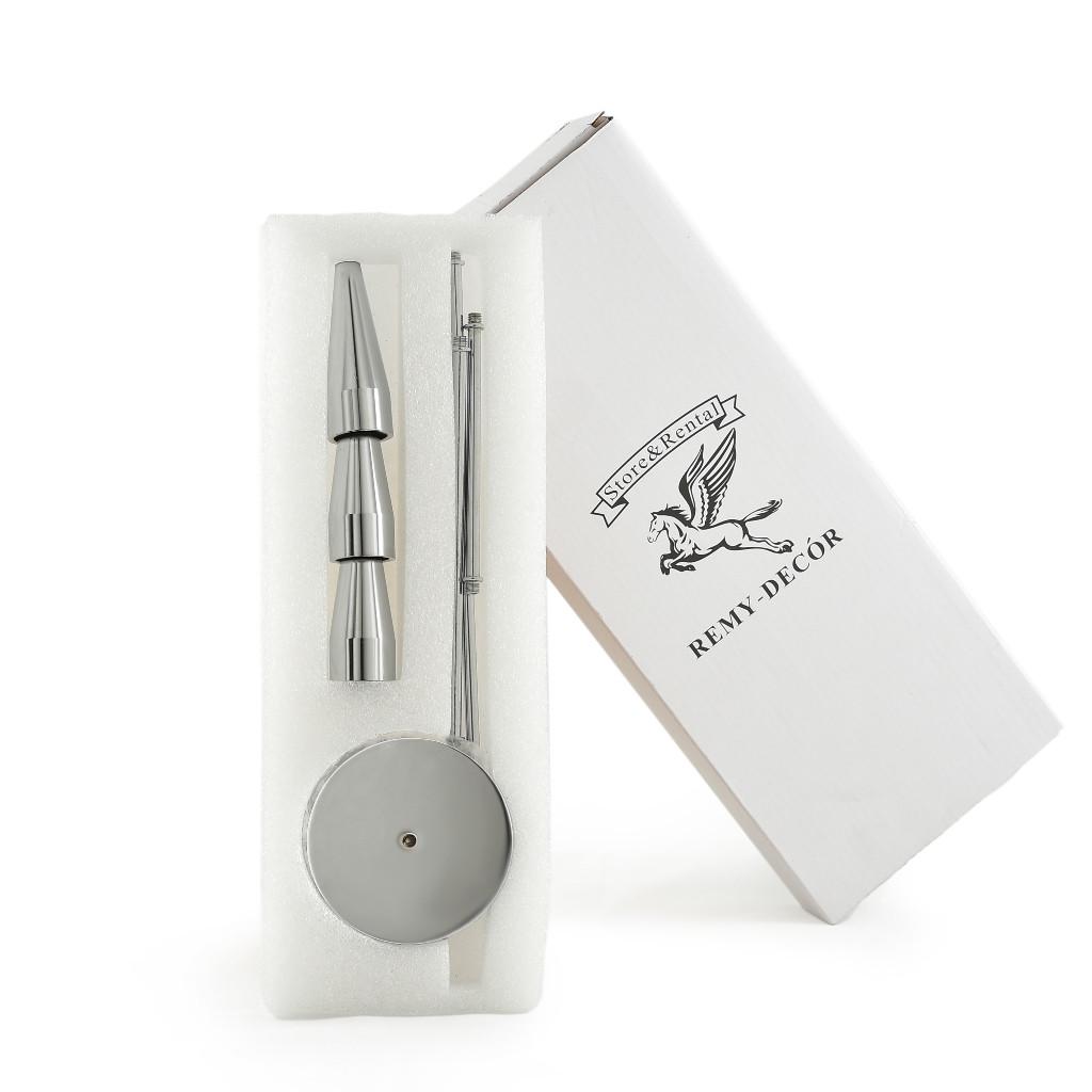 Підсвічники святкові Remy-Decor Artdeco металеві 3 шт. 17/22/27 см Срібний - фото 2 Підсвічники святкові Remy-Decor Artdeco металеві 3 шт. 17/22/27 см Срібний - фото 2