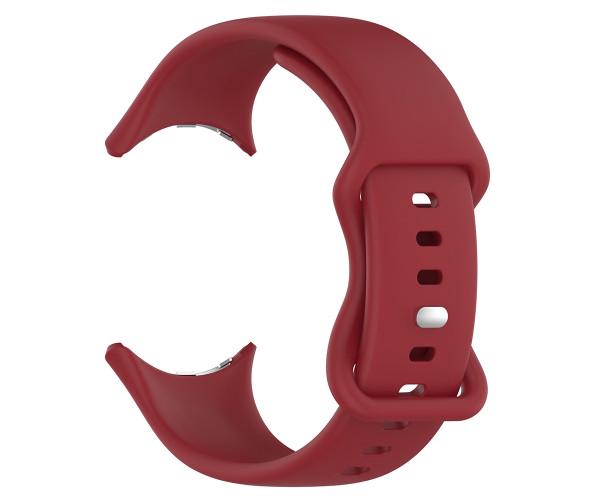 Ремешок Silicone для смарт-часов Google Pixel Watch 3 45 мм Бордовый Ремешок Silicone для смарт-часов Google Pixel Watch 3 45 мм Бордовый