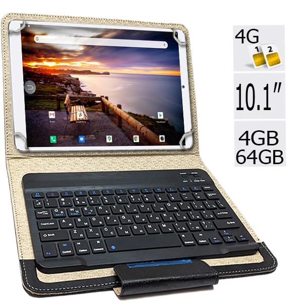 Планшет-телефон Adronix MT Pad 464 LTE 4GB/64GB IPS 10/1'' с чехлом с Bluetooth клавиатурой Green (24983136) - фото 2 Планшет-телефон Adronix MT Pad 464 LTE 4GB/64GB IPS 10/1'' с чехлом с Bluetooth клавиатурой Green (24983136) - фото 2