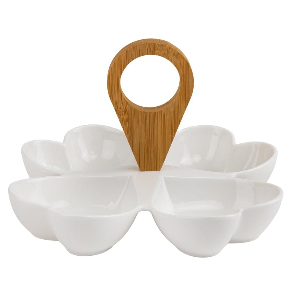 Набір піал Elisey Світлі серця на бамбуковій підставці d 24 см Білий (4004-017) - фото 1 Набір піал Elisey Світлі серця на бамбуковій підставці d 24 см Білий (4004-017) - фото 1