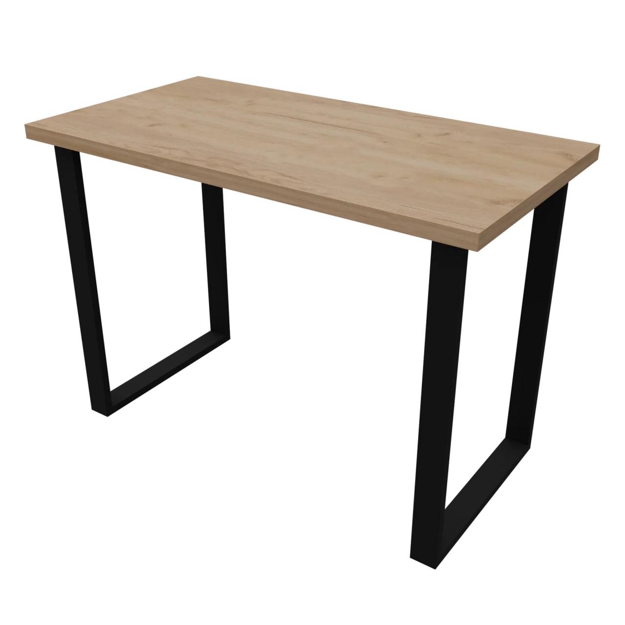 Стіл обідній Неман Терра прямокутний метал/ЛДСП Чорний/Дуб крафт золотий