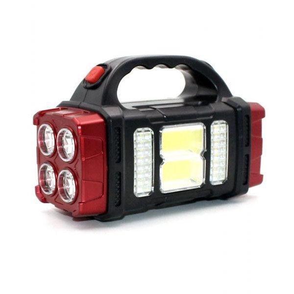 Фонарь-повербанк HB-2678 25W+2COB LED на солнечной батарее Красный (ws98742-1)