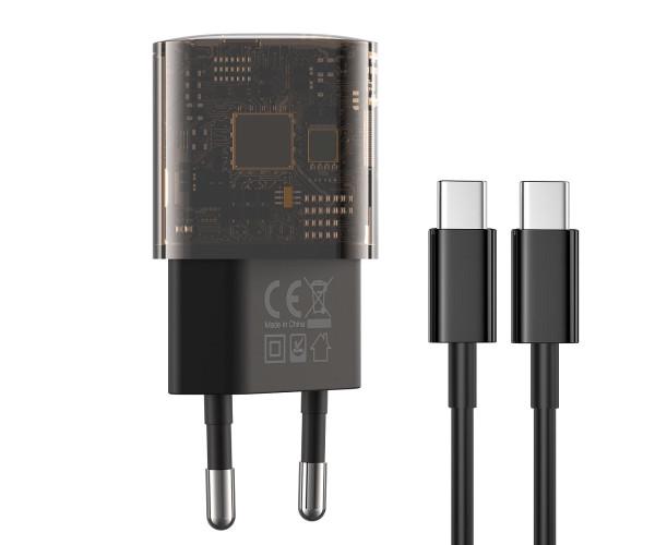 Пристрій зарядний мережевий Xo CE05 PD30W/QC3.0 18W 1USB/1Type-C/Type-C/Type-C Brown
