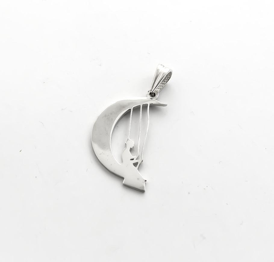 Кулон Maxi Silver 9071 Дівчина на місяці (89071)