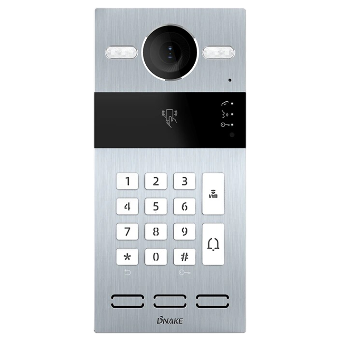 Панель виклику Dnake SIP зі зчитувачем IC та ID карт Wi-Fi PoE IP65 IK07 Сріблястий (S213K/S)