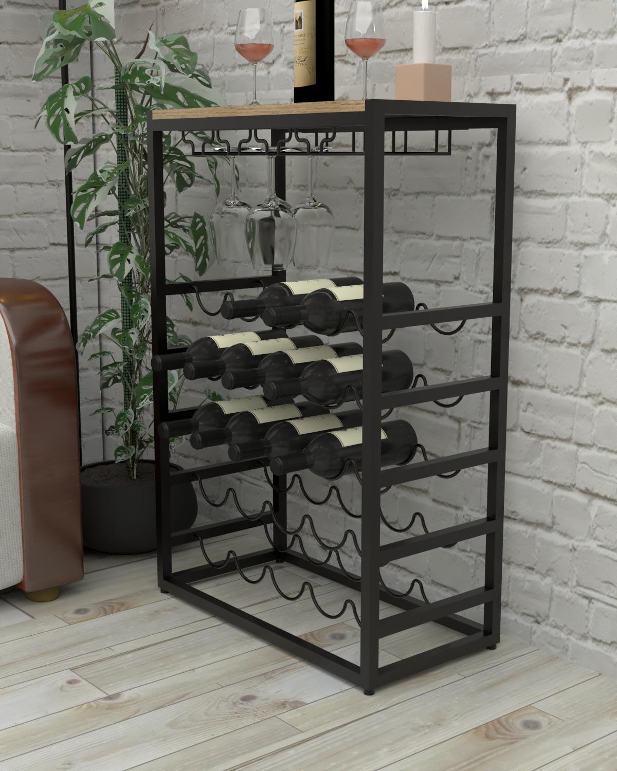 Стеллаж для винных бутылок EcoLoft Винтез DSP-1462-1 Дуб Аппалачи (34713248)