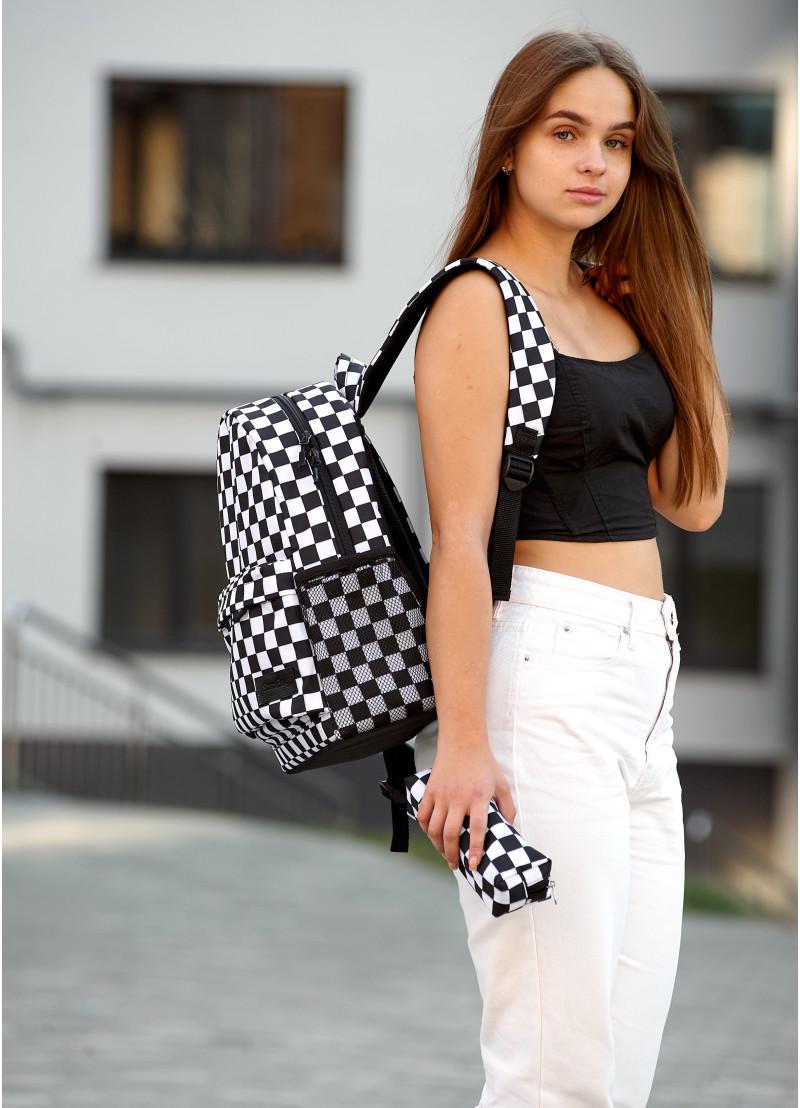 Рюкзак женский Sambag Brix PJT Сhess 40x27x15 см (11711719) - фото 7