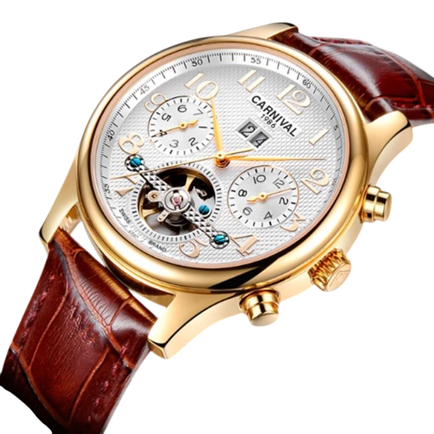 Часы наручные мужской унисекс Carnival Swiss Brown (2595136876)