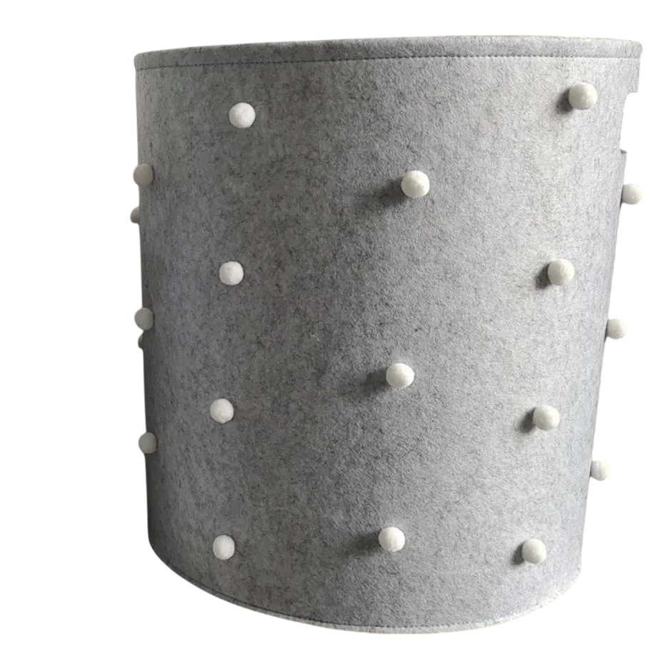 Корзина для вещей/игрушек из войлока с искусственным жемчугом Серый (2644918168)