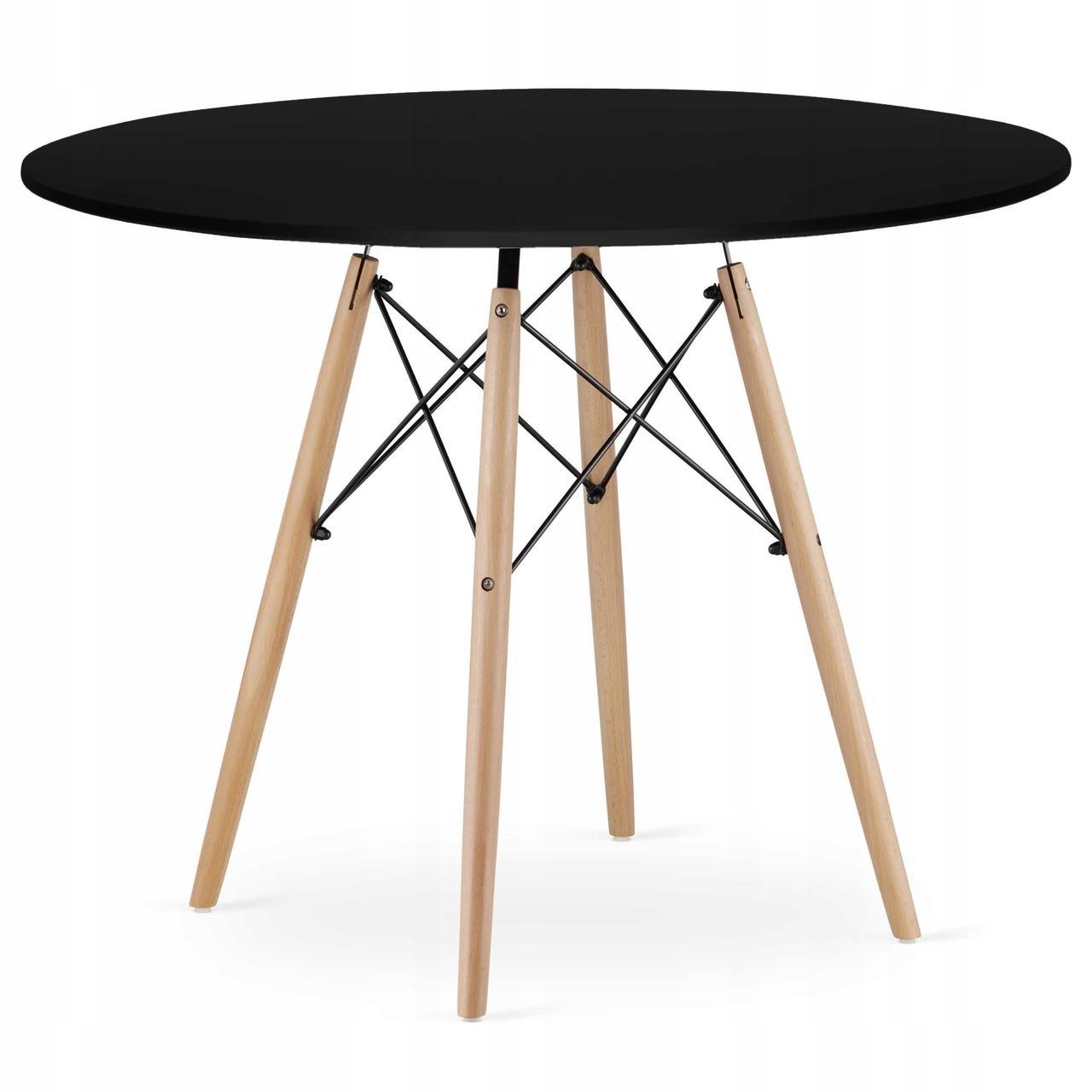 Стіл кухонний Just Home круглий 100 см Чорний (27452783)