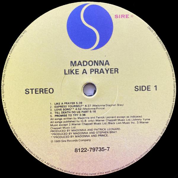 Виниловые пластинки LP Madonna Like A Prayer - фото 3