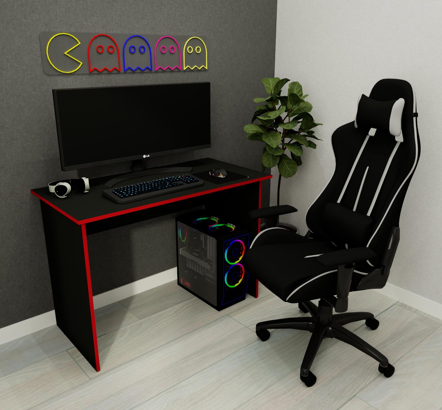 Комп'ютерний стіл з вирізом KIB-2 Чорний (27207700)