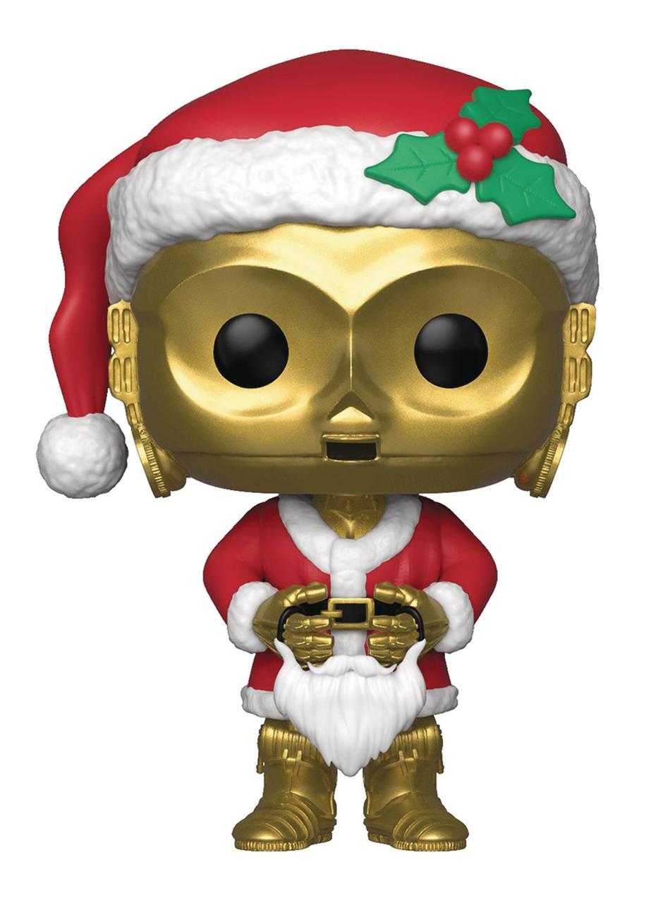 Дитяча ігрова фігурка Funko Pop Star Wars Santa C-3PO 10 см (SW RD 276)