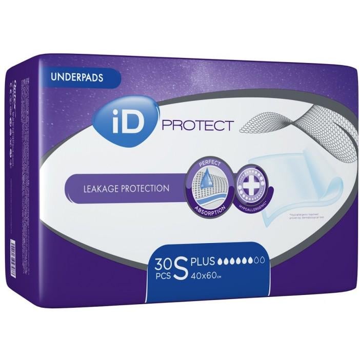 Одноразові пелюшки гігієнічні iD Expert Protect Plus поглинаючі 40x60 см 30 шт. (047988)