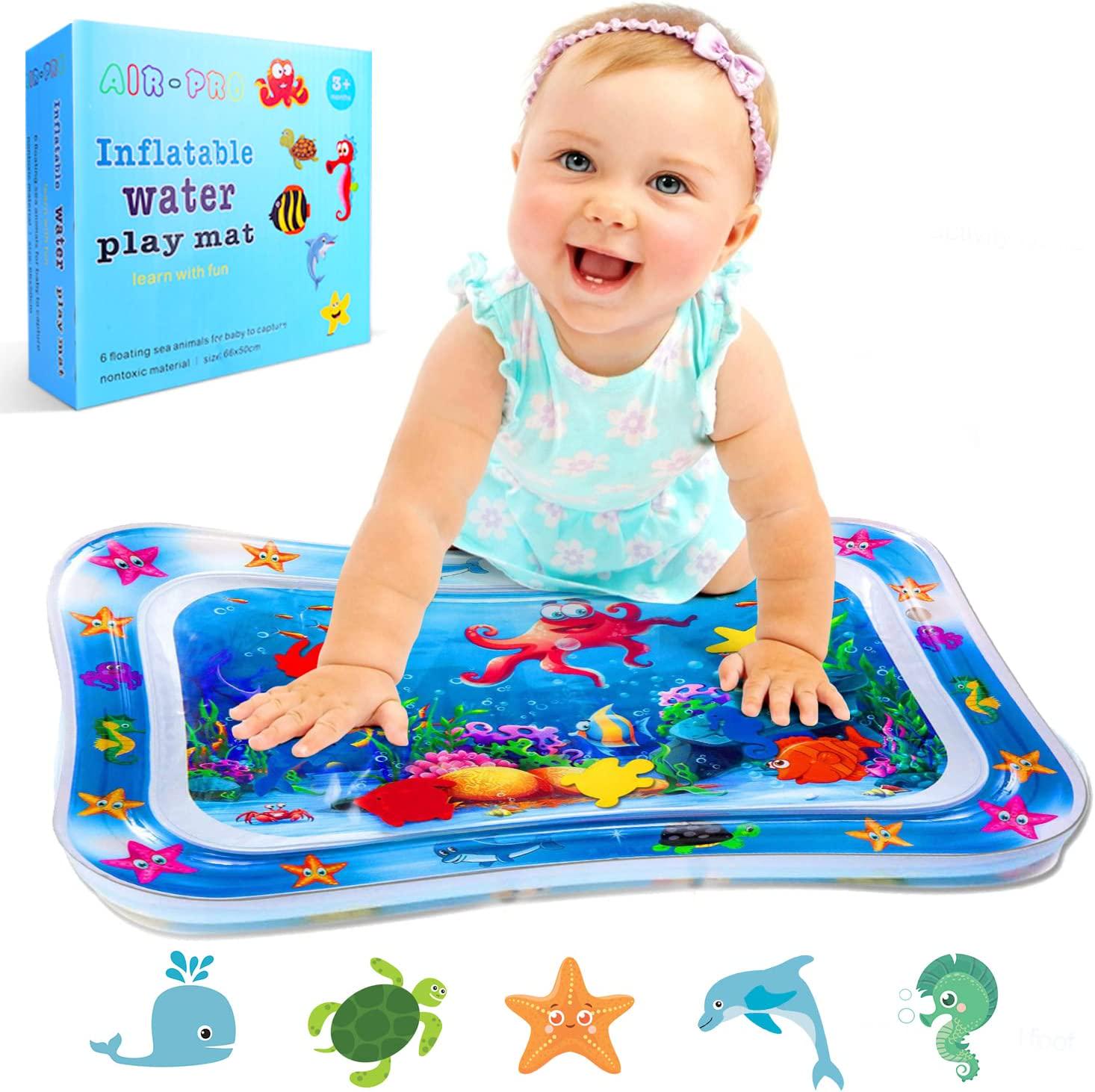 Развивающий надувной детский коврик Inflatable water play mat 6х50 см - фото 9