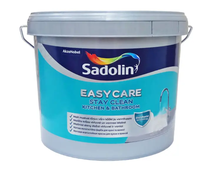 Краска для кухонь и ванных комнат влагостойкая Sadolin EasyCare Kitchen&Bathroom 0,93 л BC Бесцветный (2889783801)