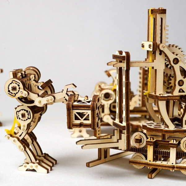 3D пазл механический UGEARS «Фабрика роботов» - фото 9