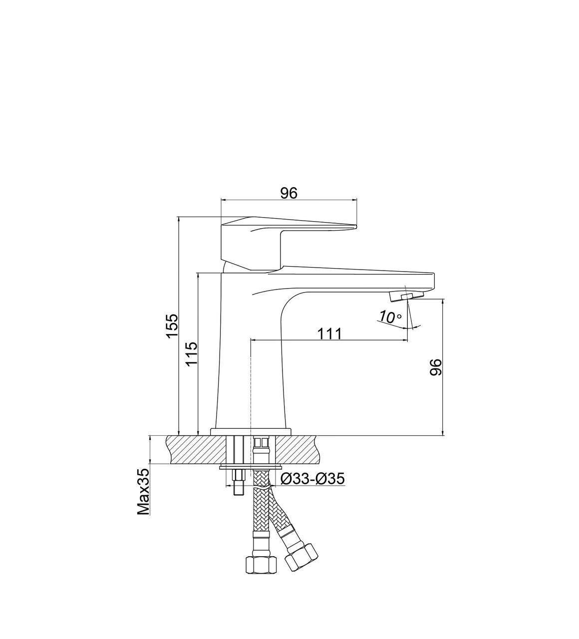 Змішувач для умивальника Perla Archer б/у. Хром (PSH803) - фото 2 Змішувач для умивальника Perla Archer б/у. Хром (PSH803) - фото 2